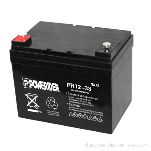 12V 33ah baterai asam timbal